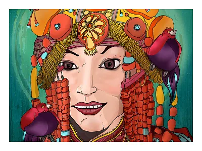 Shigatse artwork characters drawing illustration pen and ink photoshop