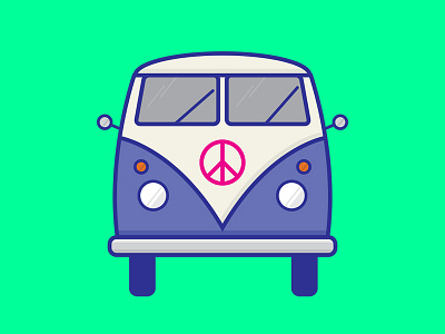 Hippie Wagon bus hippie peace van volkswagen vw wagon