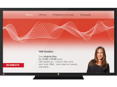 Radio 3 En Directo Tvos Dribbble 180 grados app design live radio radio3 red rtve tvos