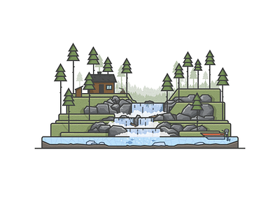 Camp 2 illustration illustrator nature outdoors vector