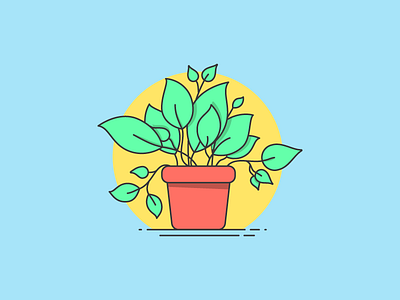 WIP - House Plants Illustration Series house illustration leafs plants