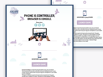 Escape the Vikings Game / Website browser controller escapethevikings game iceland interactive multimedia uiux vikings website