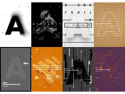 Posters with letter #A a design letter lettering poster print typography