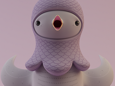 Pigeon WIP 02 bird character cinema4d model pigeon rig