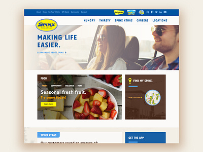 Spinx website 2016 food redesign spinx ui web worthwhile