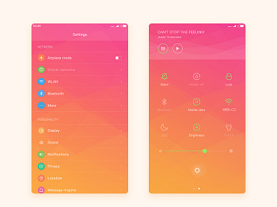 Daily UI #017 Theme app design miui settings ui