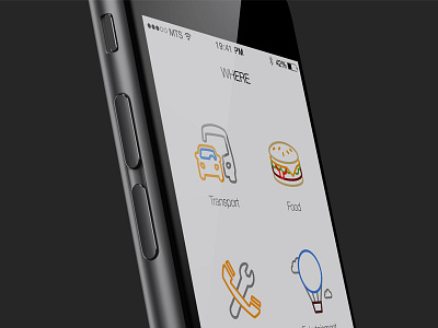 Where App app flat icon ios mobile