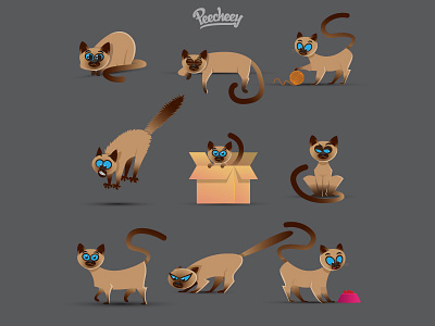 Siamese cats adobe cat cats free siamese cats stickers vector