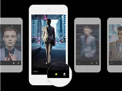 Easy favouriting and downloading app design photography proofing