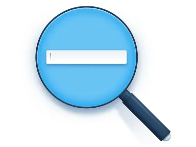 Spot_2 blue gray magnifying glass white