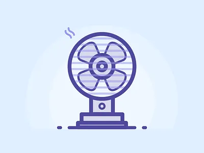 Electric Fan electric fan fan flabellum icon iconography illustration line outline vicky wind
