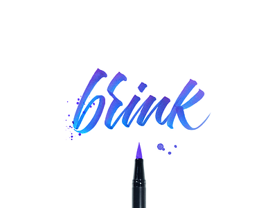 Brink Sketch 2 brushpen brushtype crayola hand lettering handmade lettering logotype script sketch tombow type typography