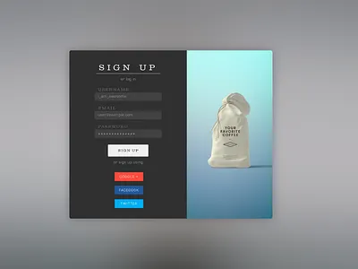 Daily UI - Sign Up - 001 dailyui ui