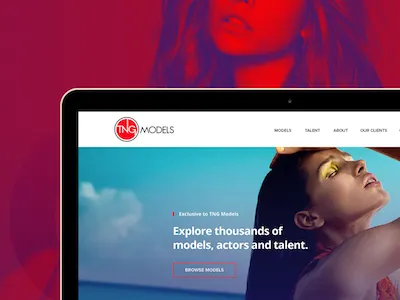 TNG Models colorful mobile ui design webdesign