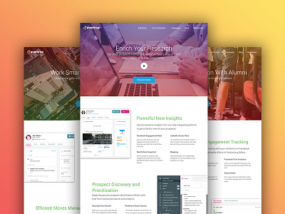 EverTrue - Website Mockups 2016 landing page ombre redesign saas solutions page website