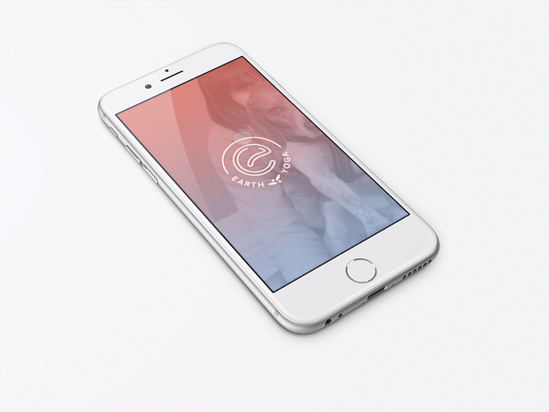 Earth Yoga app animation app gif logo principle rebrand schedule sign up ui yoga