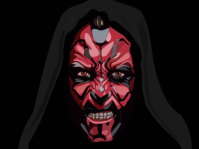 Darth Maul 2d 3d darth maul fan art illustration star wars vector