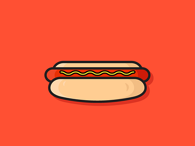 Hot Dog food hot dog illustration vector
