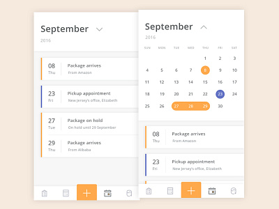 Shipp Calendar appointment calendar ios logistic ui ux