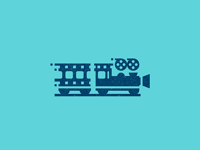 Movie Train design film logo mark symbol train