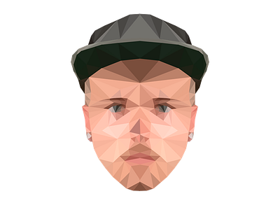 Low Poly Self Portrait design hand drawn low poly myself portrait self portrait