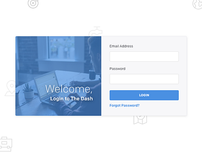 Login blue dashboard login welcome