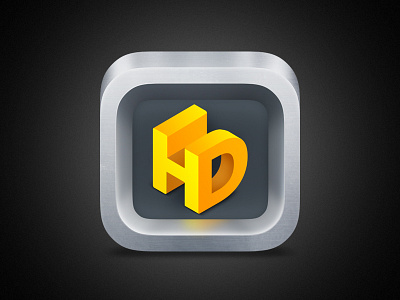 HD channels icon black channel dark definition grey hd icon ios promo quality tv yellow