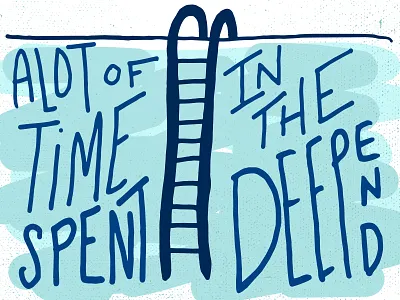 Deep End drawing hand drawn hand type hand typography illustration lettering shapes sketch texture typography