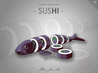 Project Party SUSHI by Adam Jan Sas design fish fun graphic party pastel sas sushi vector wavo