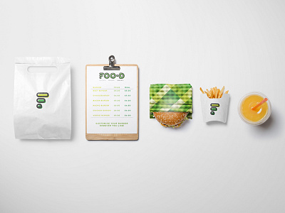 Foo-D Branding 3d branding fast food healthy logo printing restaurant slogan tagline technology