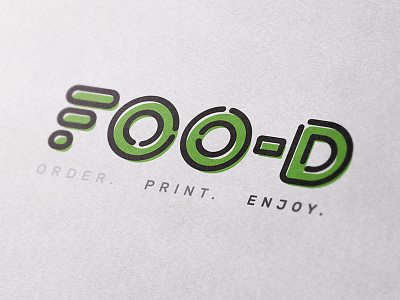 Foo-D Branding 3d branding fast food healthy logo printing restaurant slogan tagline technology