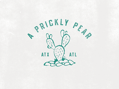 (Cactus Emoji) atl atlanta atx austin brand cactus custom graphic design illustration logo prickly pear typography