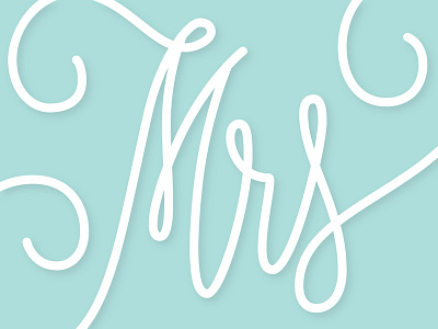 Mr + Mrs custom lettering signage wedding