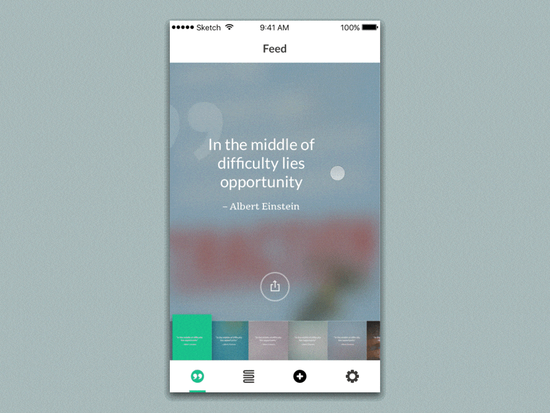 Feed design feed gif ios principle quotes ui