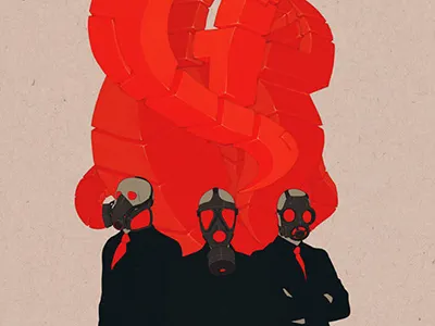 Them cubes gasmasks suits ties