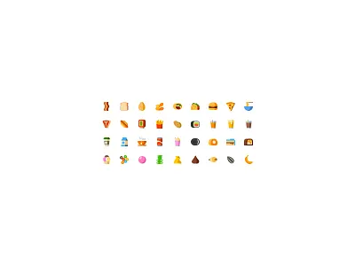 (See @2x) 20p Food bacon beer breakfast food hamburger icons pixel perfect pizza taco tiny