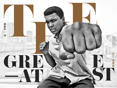 The Greatest - Muhammad Ali ali boxer design graphic legend manipulation muhammad photo rip type typography