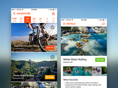 Travel Adventure adventure extreme holiday travel ui ux