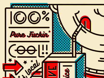 Slurpin' That Creative Juice bitmap creative illustration inspiration milwaukee retro vintage