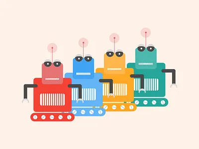 Bot Family bot bots characterdesign graphicdesign machine robot toys