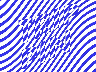 006/100 Trippin optical illusion stripes trippy type typography