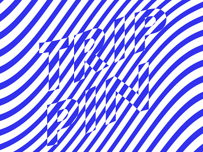 006/100 Trippin optical illusion stripes trippy type typography