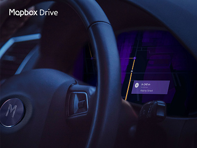 Mapbox Drive car dashboard directions drive mapbox maps