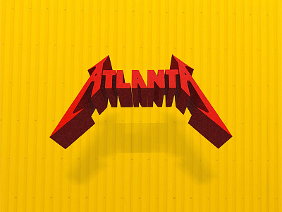 I ♥ Atlanta atlanta design graphic love metallica red yellow