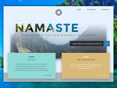 Daily UI #003 Landing Page 003 daily ui daily ui 003 desktop dharma dharma initiative island landing page lost ui ux web