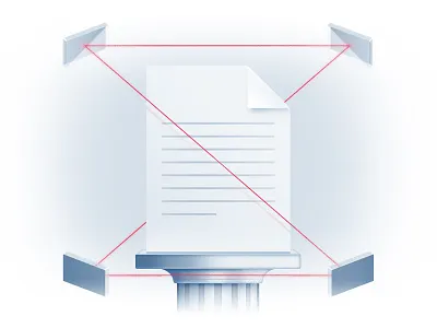 Spot_6 blue column file gray lasers mirrors paper red white