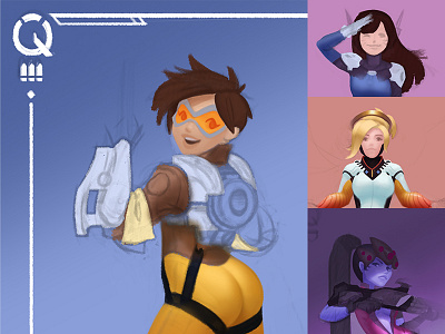 Overwatch Contest contest d va mercy overwatch tracer twitch widowmaker