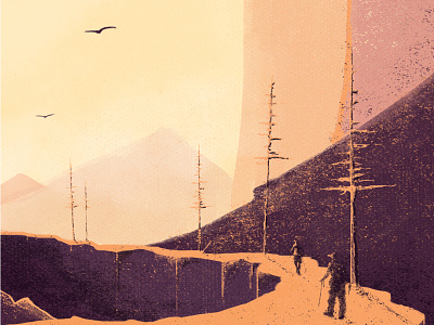 Adventures Winter Programs forest illustration nature outdoors poster texture trees