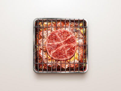 Dribbble BBQ icon veristic
