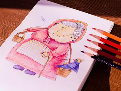 Granny coloredpencil colors drawing drawingeveryday granny illustration mariashishcova moleskine oldlady sherlockholmes sketchbook